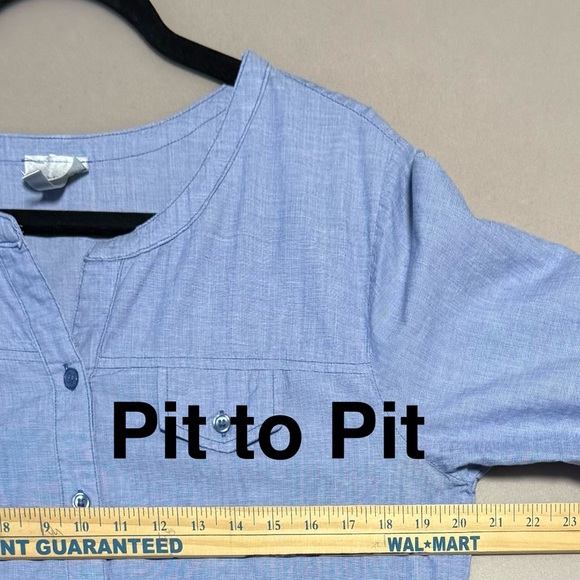 Harve Benard Light Blue Button Down Shirt 💯 % Cotton - Picture 3 of 10